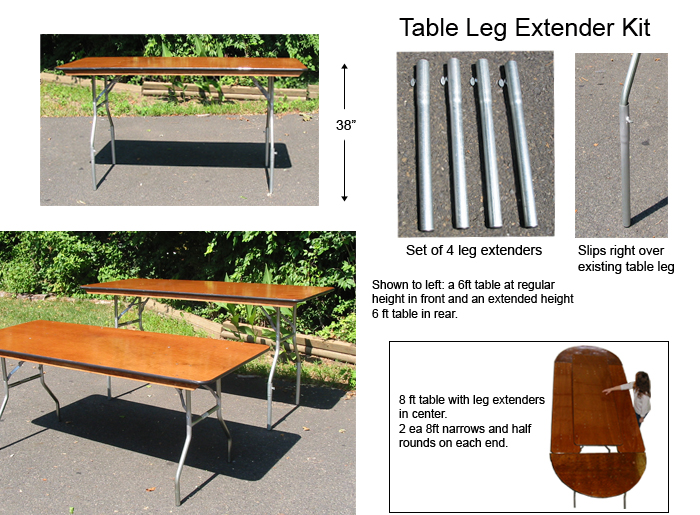 table leg extenders